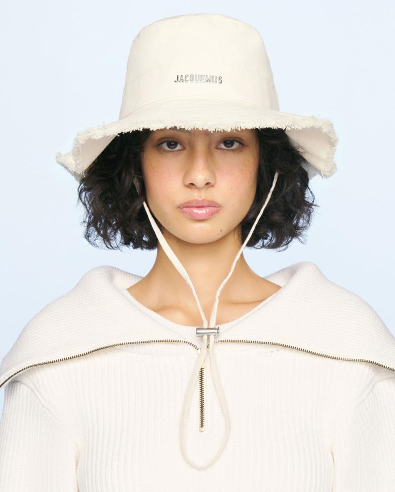 le bob artichaut blanc chapeaux jacquemus femmehomme